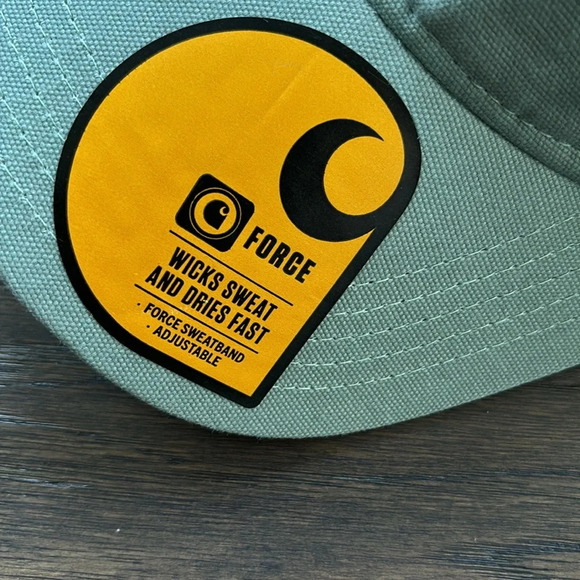 Carhartt Force Sweatband,Canvas 100% cotton,fast dry,hook/loop,logo patch cap - Picture 3 of 6